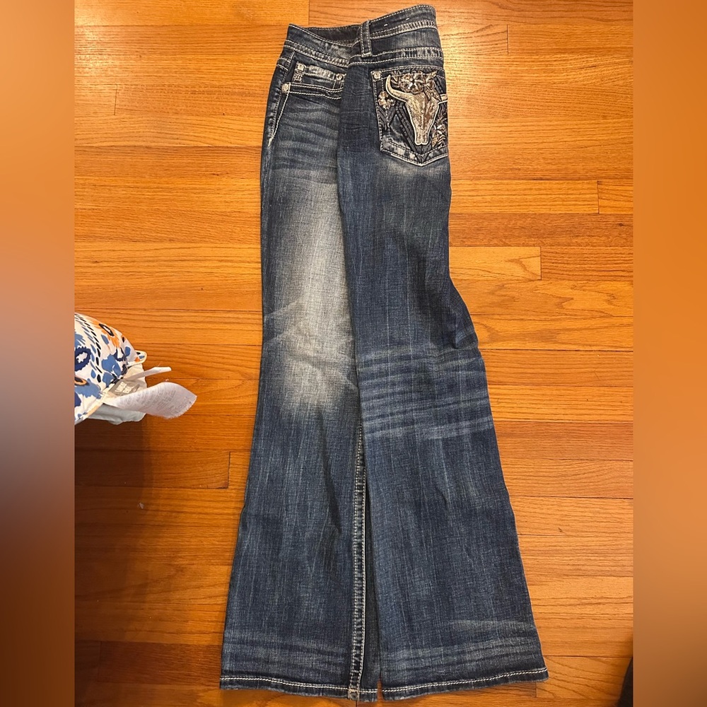 Miss Me Dark Blue Embellished Jeans